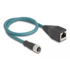 60068 - Delock M12 adapter cable A-coded 8 pin socket to RJ45 socket 50 cm