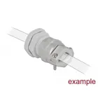60356 - Cable gland PG13.5 with strain relief and bending protection grey