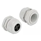 60372 - Cable gland PG21 for round cable with two cable entries grey 2 pieces