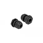Cable gland PG9 for round cable with three cable entries black 2 pieces