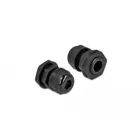 Cable gland PG9 for round cable with four cable entries black 2 pieces