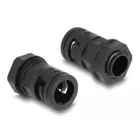 Cable protection conduit 2 m x 13 mm with PG9 conduit fitting set black