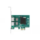 88206 - PCI Express x1 Karte zu 2x RJ45 Gigabit LAN BCM, Broadcom BCM5720