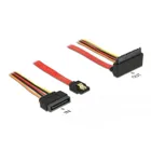 85515 - Kabel SATA 6 Gb/s 7 Pin Buchse + SATA 15 Pin Stecker zu SATA 22 Pin Buchse gewinkelt 30 cm
