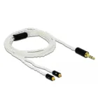 85845 - Audio cable 3.5 mm 3 pin jack plug to 2 x MMCX plug 1.20 m