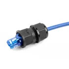 86995 - Feed-through coupling for RJ45 network cable IP67 dust- and waterproof black