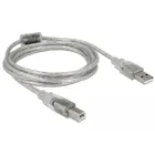 83894 - Kabel USB 2.0 Typ-A Stecker zu USB 2.0 Typ-B Stecker 2 m transparent