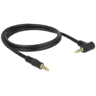 84737 - Cable jack 3.5 mm 4 pin plug to plug angled 1 m black