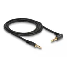 84740 - Cable jack 3.5 mm 4 pin plug to plug angled 2 m black