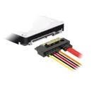 85240 - Kabel SATA 6 Gb/s 7 Pin Buchse + 2 Pin Strom Buchse zu SATA 22 Pin Buchse (5 V) Metall 20 cm