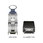 83064 - Kabel Mini SAS SFF-8088 zu 4 x eSATA 1 m