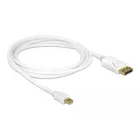 83482 - Kabel Mini DisplayPort 1.2 Stecker zu DisplayPort Stecker 4K 60 Hz 2,0 m weiß
