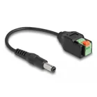 66253 - DC cable 2.1 x 5.5 mm plug to terminal block adapter with push button 15 cm