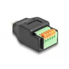66456 - USB Type-C™ 2.0 Stecker zu Terminalblock Adapter mit Drucktaster