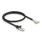 80204 - Kabel RJ50 Stecker zu offenen Kabelenden S/FTP 0,5 m schwarz