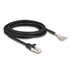 80207 - Cable RJ50 plug to open cable ends S/FTP 3 m black