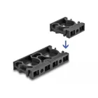 60482 - Cable conduit holder with locking clip 13 mm 8 pieces black