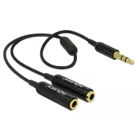 65356 - Cable Audio Splitter jack plug 3.5 mm 3 pin &gt;2x jack socket 3.5 mm 3 pin 25 cm