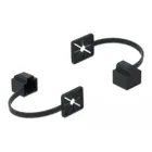86589 - Dust cover for RJ45 plug with mounting clip black