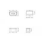 60162 - Dust cover for VGA and D-Sub9 / D-Sub15 socket 10 pieces transparent