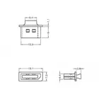 64107 - Staubschutz für DisplayPort Buchse mit Griff 10 Stück transparent