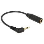 65672 - Audio cable jack plug 2.5 mm 3 pin angled &gt; jack socket 3.5 mm 3