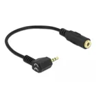 65674 - Audio cable jack plug 2.5 mm 3 pin angled &gt;jack socket 3.5 mm 4 pin