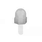 60236 - Hexagonal protective cap with internal thread for screw M6 natural 10 pieces