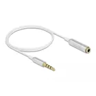 66072 - Audio extension cable jack 3.5 mm 4 pin plug to socket Ultra Slim