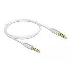 66073 - Jack cable 3.5 mm 4 pin plug to plug Ultra Slim 0.5 m white