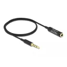 66074 - Audio extension cable jack 3.5 mm 4 pin plug to socket Ultra Slim