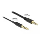 66074 - Audio extension cable jack 3.5 mm 4 pin plug to socket Ultra Slim