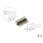 66701 - Male connector 10 pin, pitch 2.54 mm, 2-row, angled, 5 pieces