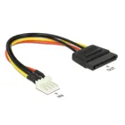83918 - Power cable SATA 15 pin socket &gt;4 pin floppy plug 15 cm