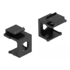 86810 - Keystone cover black with 8.0 mm feed-through 4 pieces