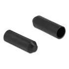 19755 - End caps with inner adhesive 30 x 11 mm 2 pieces black
