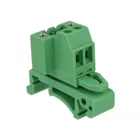 65931 - Terminal block set for top-hat rails 2 pin with screw lock