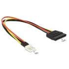 83877 - Power cable SATA 15 pin socket &gt;4 pin floppy plug 24 cm