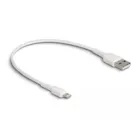 87866 - USB charging cable for iPhone, iPad, iPod white 30 cm