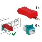 86425 - RJ45 Secure clip with plug Set of 6 pieces