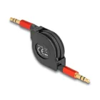 85369 - Audio retractable cable 3.5 mm 3 pin jack plug to jack plug 90 cm