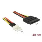 Power cable SATA 15 pin socket &gt;4 pin floppy plug 40 cm