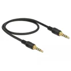 85592 - Jack cable 3.5 mm 4 pin plug &gt;plug 0.5 m black