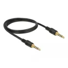 85595 - Jack cable 3.5 mm 4 pin plug &gt;plug 1 m black