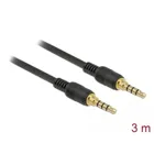 85607 - Jack cable 3.5 mm 4 pin plug &gt; angled plug 0.5 m black