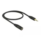 83762 - Jack extension cable 3.5 mm 3 pin male &gt; female 0.5 m black