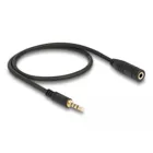 84716 - Jack extension cable 3.5 mm 4 pin male to female 0.5 m black