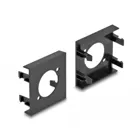 81405 - Easy 45 Module cover plate hole cut-out D-type, 45 x 45 mm 5 pieces black