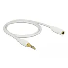 85577 - Jack extension cable 3.5 mm 3 pin plug to socket 1 m white