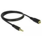85701 - Extension cable jack 3.5 mm 5 pin plug to socket 1 m black
